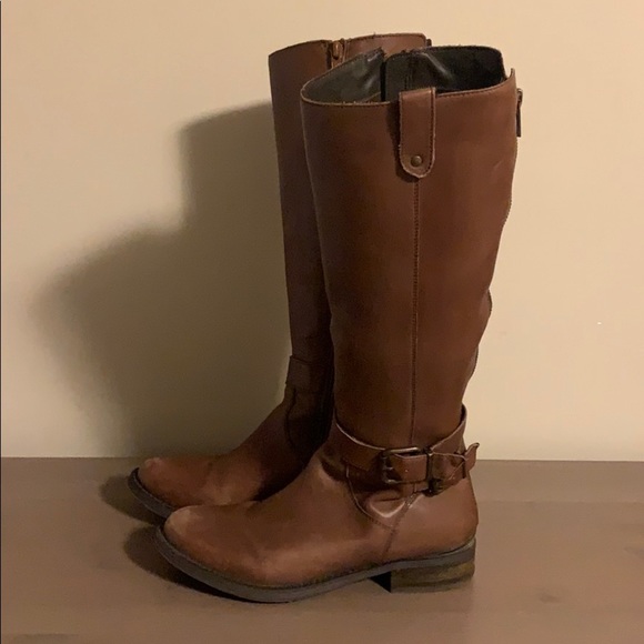 Steve Madden Brown Leather Riding Boots - Women’s Size 7.5 - Picture 2 of 9